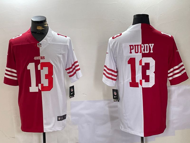 Men San Francisco 49ers #13 Purdy Red White Nike 2024 Limited NFL Jersey style 1008->san francisco 49ers->NFL Jersey